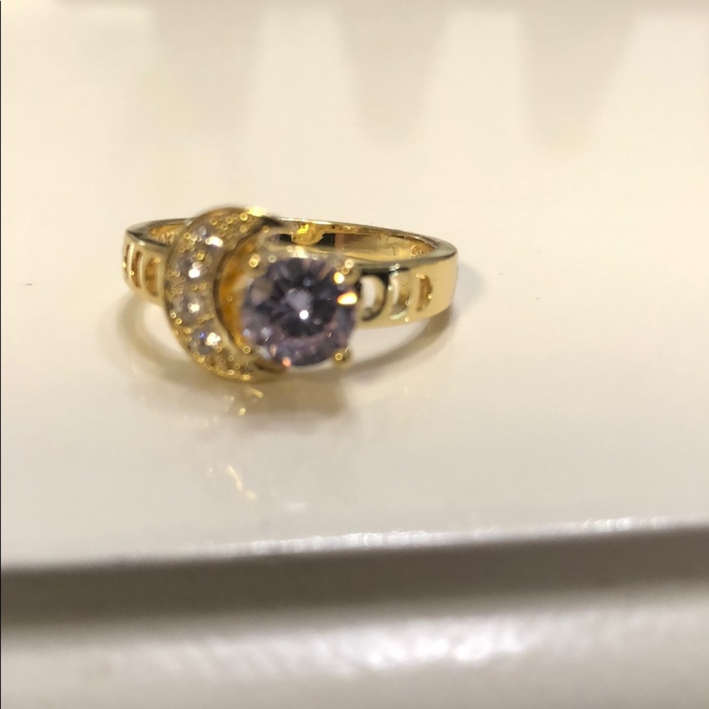 Beautiful moon& stars amethyst 18K ring - Picture 2 of 9